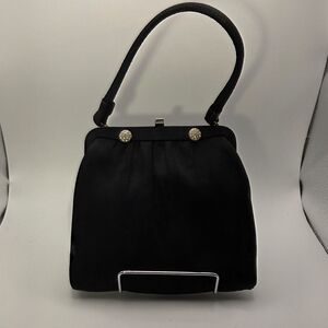 Chic Black Clutch by After Five Vintage 1950's Or 60's